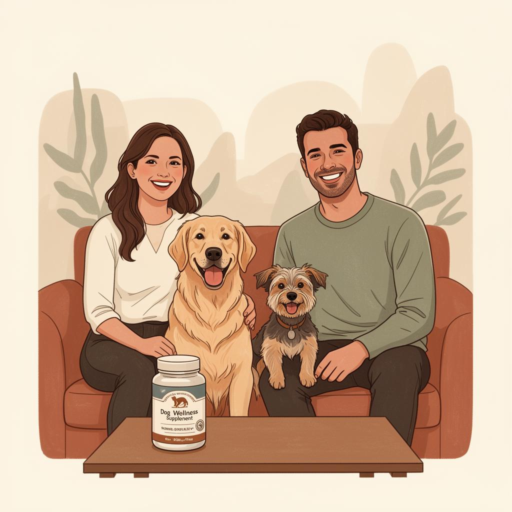 The Healthy Paws founders with their dog and cat